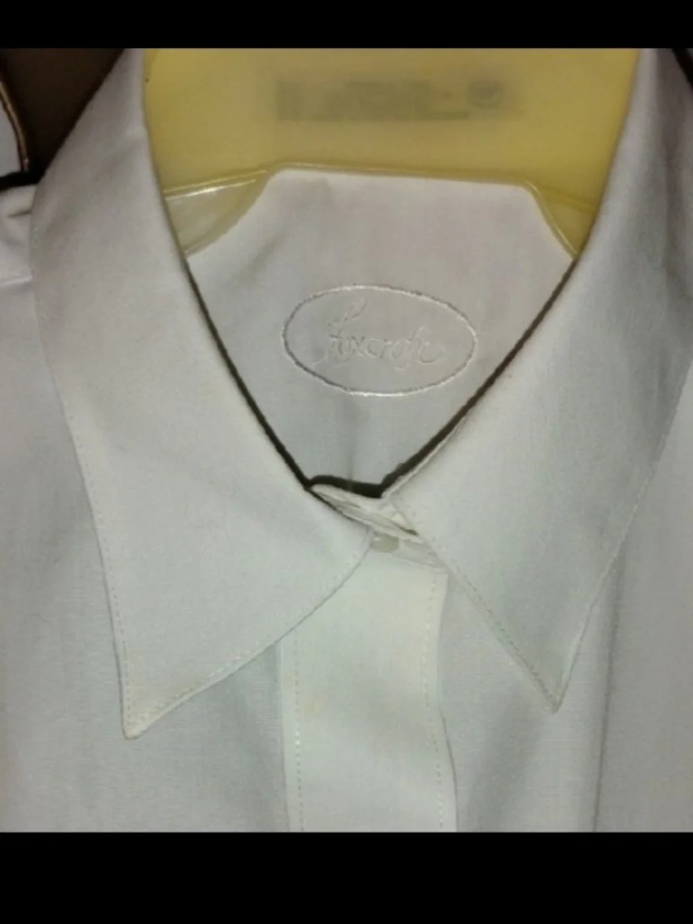Classic Short-Sleeve White Foxcroft Button Down Shirt